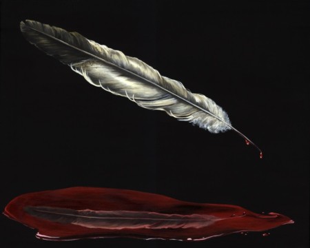 kristin abraham llamas south dakota native american feather painting fine art print original art the nomadic project
