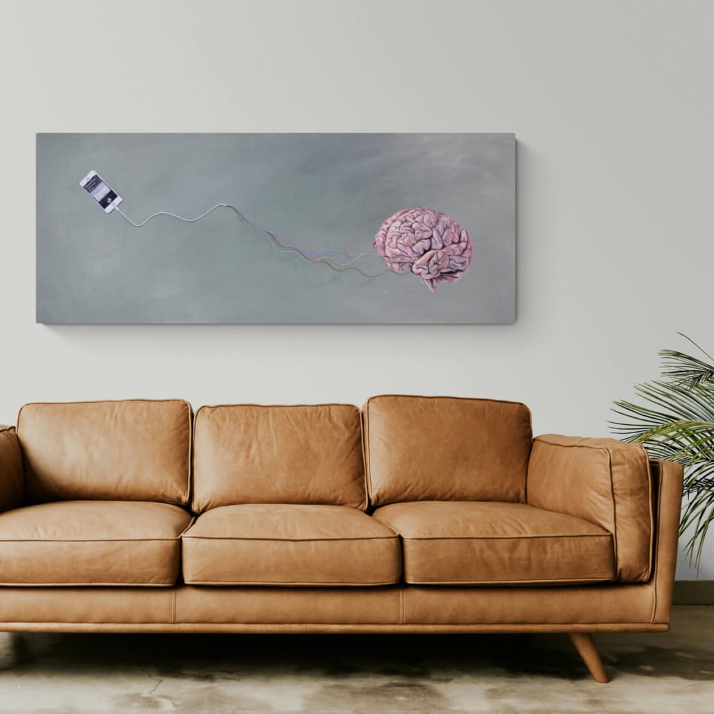 what is wisdom brain painting neurology office art by nashville artist Kristin Llamas