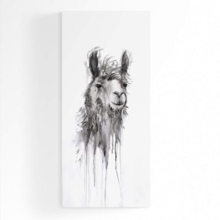 original canvas llama painting by nashville artist kristin llamas