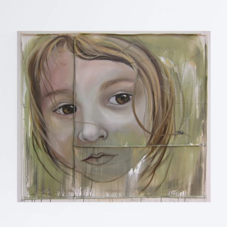 out came the sun children's lullaby painting portrait by Kristin Llamas